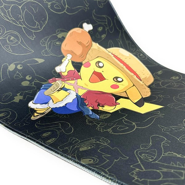 Mouse pad Gaming size lớn hình Pikachu Cosplay Luffy trong One Piece siêu dễ thương