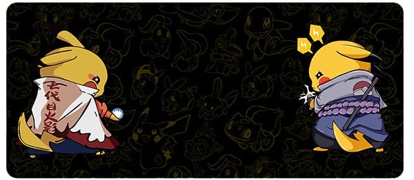 Lót chuột gaming Pokemon Pikachu Cosplay Naruto - Black