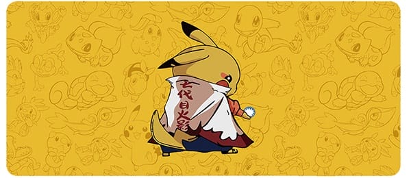 Lót chuột gaming Pokemon Pikachu Cosplay Naruto - Hokage Yellow