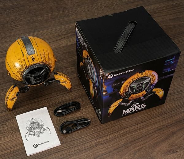 Loa Bluetooth GravaStar Mars Pro War Damaged Yellow Ver. 2 chính hãng chất lượng âm thanh tuyệt vời nghe nhạc chơi game xem phim giải trí cực hay