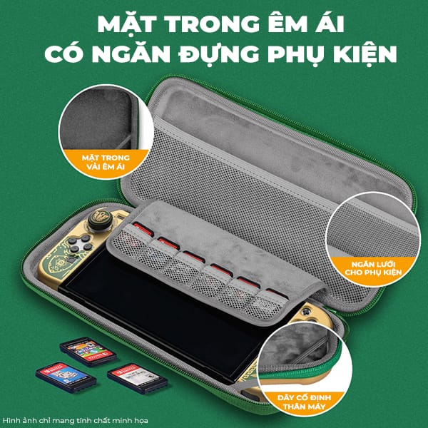 Case đựng máy đẹp mắt chất lượng bảo vệ Nintendo Switch OLED Zelda Tears of the Kingdom IINE L812