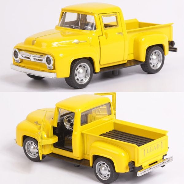 Mô hình xe bán tải kim loại tỉ lệ 1 32 màu vàng đồ chơi chi tiết đẹp mắt chất lượng tốt giá quà tặng cho trẻ em dễ thương chất liệu an toàn bền chắc