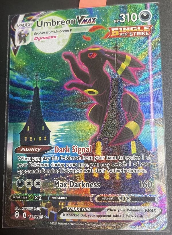 Umbreon VMAX 215 203 sưu tập thẻ Pokemon VMAX hiếm cơ hội để bạn khám phá sức mạnh đỉnh cao và nghệ thuật tuyệt vời
