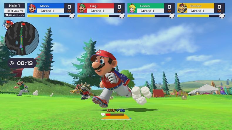 Mario Golf Super Rush nintendo switch speed golf