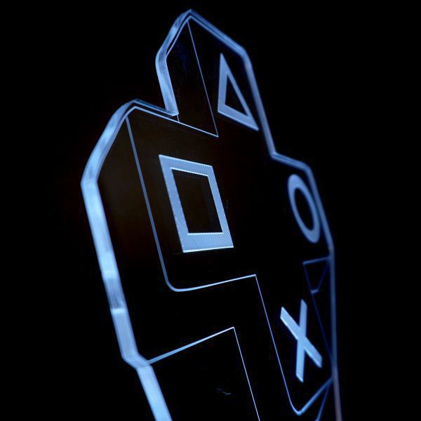 Setup Gaming Đèn LED RGB trang trí bàn Gaming Icon PlayStation tặng kèm remote