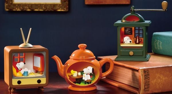 Peanuts Snoopy's Antique Diorama Collection Blind Box Mô hình chính hãng Re-Ment đẹp mắt dễ thương quà tặng fan người hâm mộ