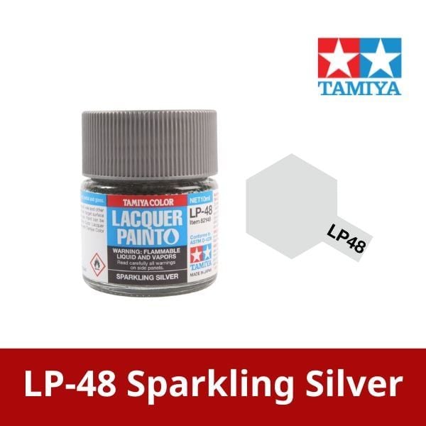 Sơn mô hình Tamiya Lacquer LP-48 Sparkling Silver - 82148 dùng cho mô hình