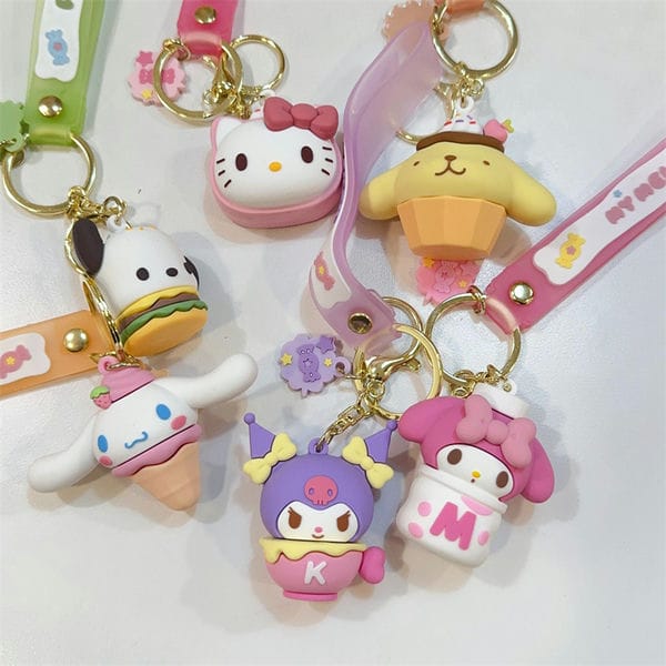 Móc khóa figure Sanrio điểm tâm đa dạng mẫu mã Pochacco Pompompurin