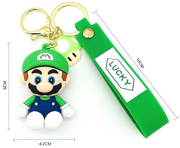 Móc khóa nhân vật mô hình Mario Luigi Xanh trang trí cặp balo giá tốt