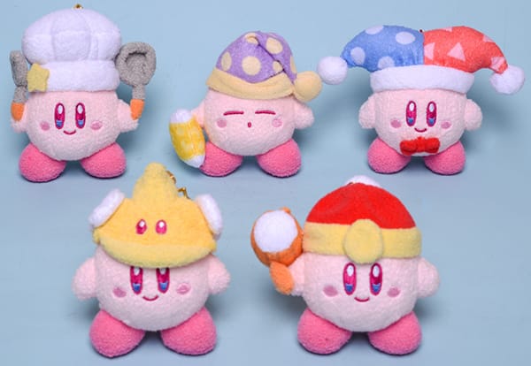 Móc khóa thú bông hình Kirby Copy Abilities
