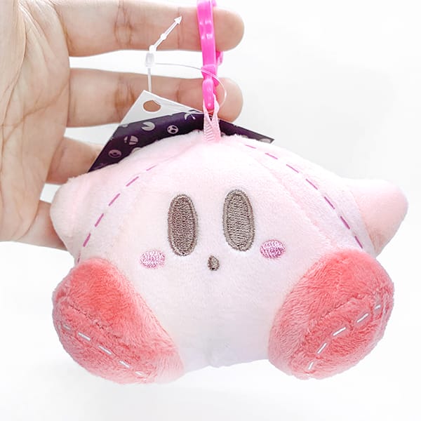 Móc khóa trang trí hình thú bông Kirby hồng dễ thương