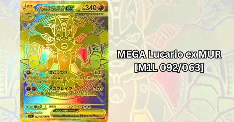 Thẻ bài Pokemon MEGA Lucario ex MUR [M1L 092 063]