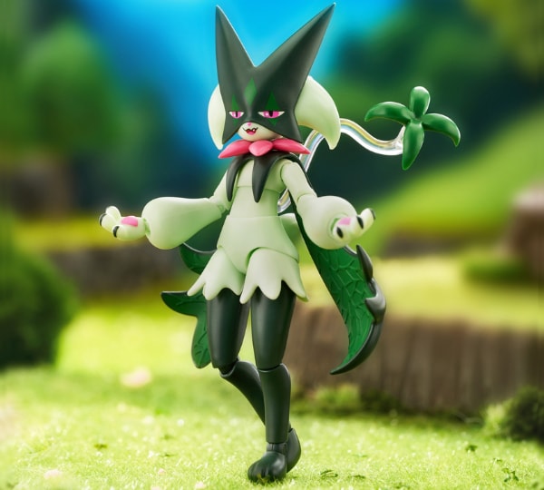 Figure Pokemon Meowscarada Blokees Classic Ver L 74102 tạo dáng chiến đấu cực đẹp