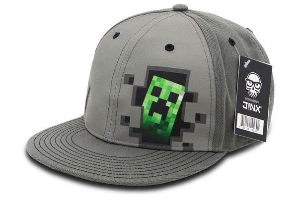 Mũ nón lưỡi trai Minecraft Creeper Xám