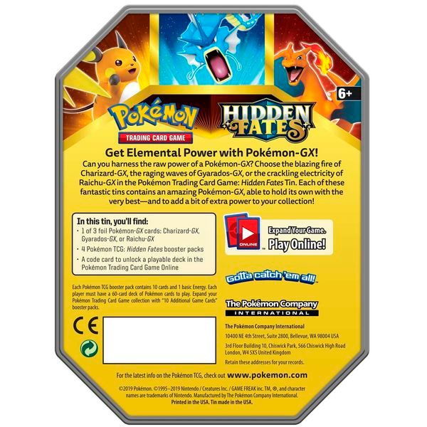 mua bán bài Pokemon Charizard-GX Hidden Fates Tin giá rẻ