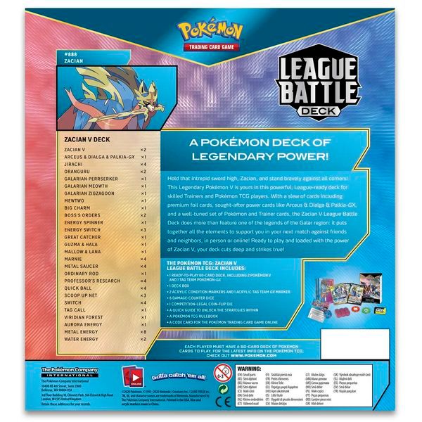 mua bán bài Pokemon Zacian V League Battle Deck giá rẻ