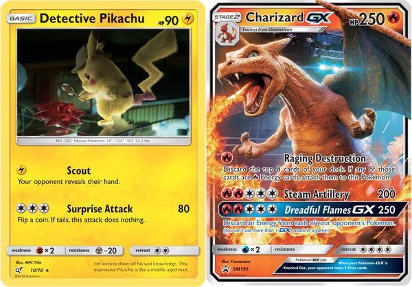 mua bán thẻ bài pokemon Detective Pikachu Charizard-GX Case File real