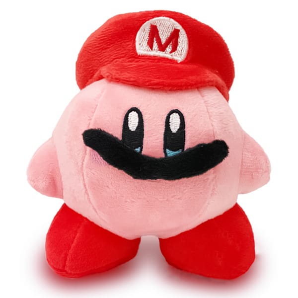 Mua đồ chơi cho bé thú bông hình Kirby hồng đội nón Super Mario