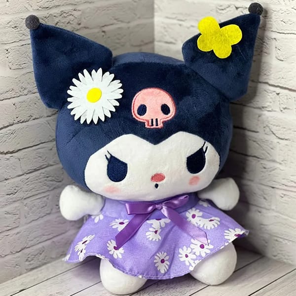 Mua đồ chơi quà tặng hình gấu bông Sanrio Kuromi váy tím dễ thương