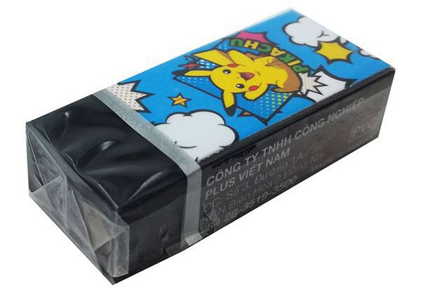 Mua Gôm tẩy bút chì Pokemon nhỏ màu đen hình Pikachu xanh dương