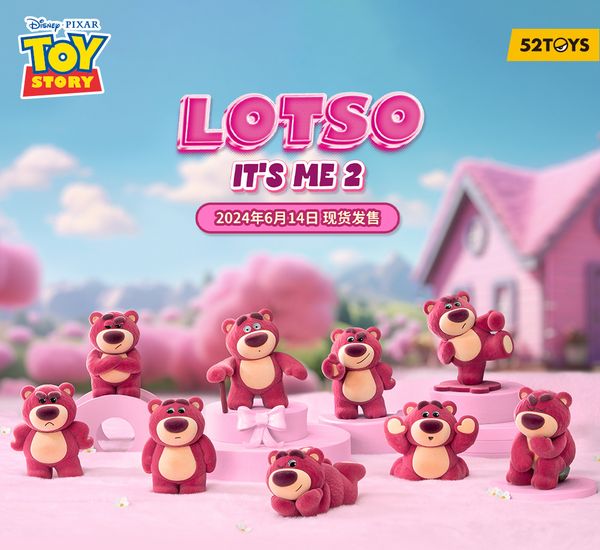 Mô hình Gấu Dâu Lotso It's Me 2 Blindbox 52TOYS hộp mù ngãu nhiên dễ thương chất lượng tốt giá rẻ mua trang trí trưng bày làm quà tặng