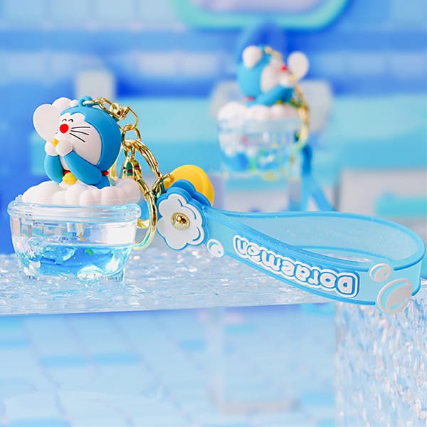 Bán móc khóa hình mèo máy Doraemon bling bling dễ thương dành cho nam nữ