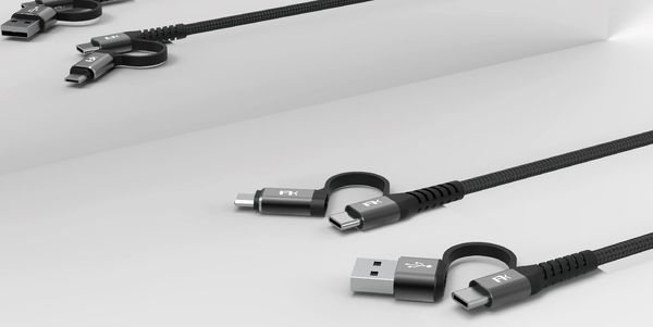 đánh giá Cáp sạc Android Fast Charging Multi-Plug Cable 200cm Feeltek USB-C MicroUSB màu đen