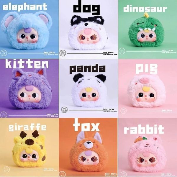 Hộp Mù Baby Three V1 First Generation Plush RB04 mở ra các búp bê ngẫu nhiên, độc đáo và đầy thú vị