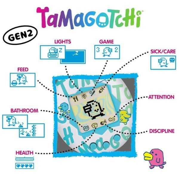 Máy nuôi thú ảo chính hãng Bandai Original Tamagotchi Color Collection Green giao hàng hoả tốc