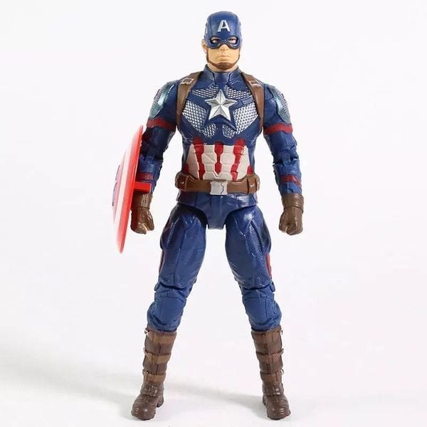 Mô hình đồ chơi siêu anh hùng Captain America Đội Trưởng Mỹ đẹp mắt chất lượng tốt giá rẻ Marvel mua trưng bày trang trí làm quà tặng sưu tầm có khớp cử động chi tiết cao cấp