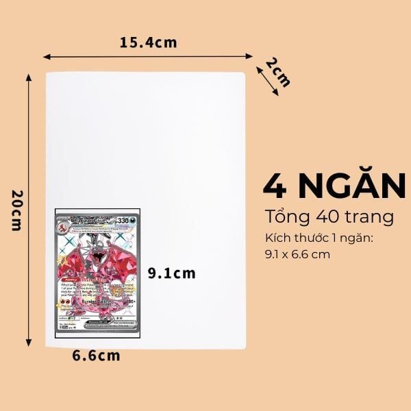 Album trong suốt sưu tập thẻ bo góc TCG nhiều cỡ 4 ngăn nShop giao hàng hỏa tốc
