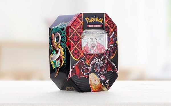 Thẻ bài Pokemon PT109 Pokemon TCG Paldean Fates Tin Shiny Charizard ex hàng thật chính hãng giấy in đẹp mắt lấp lánh mua sưu tầm bổ sung bộ bài