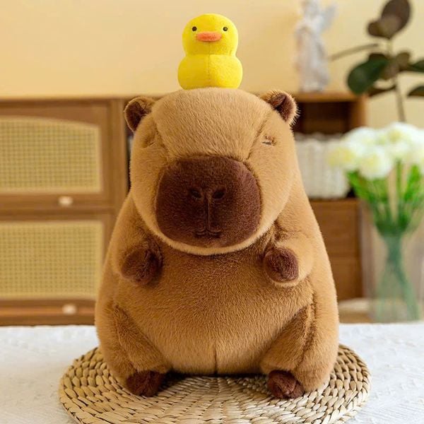Gấu bông chuột lang nước Capybara Gà con 28cm đáng yêu, trang trí không gian sống thêm tươi đẹp và là món quà lý tưởng