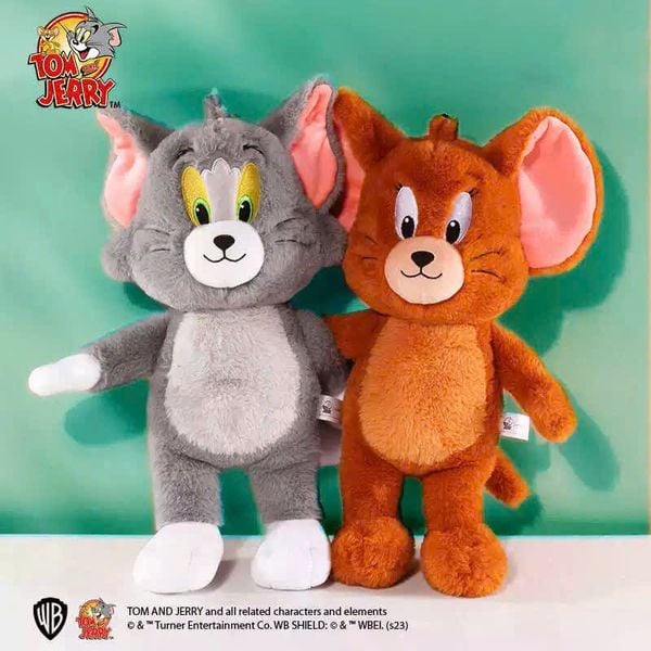 Gấu Bông Tom & Jerry - Mèo Tom 45cm kiểu dáng ngộ nghĩnh, phụ kiện trang trí lý tưởng cho góc học tập hoặc phòng ngủ