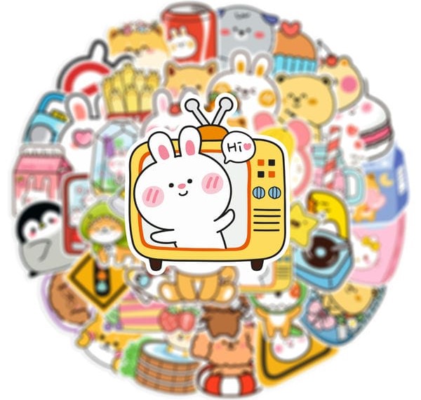 Hình dán sticker những người bạn thú cưng tổng hợp 50 cái Vol 1 cho laptop giao nhanh 1 tiếng