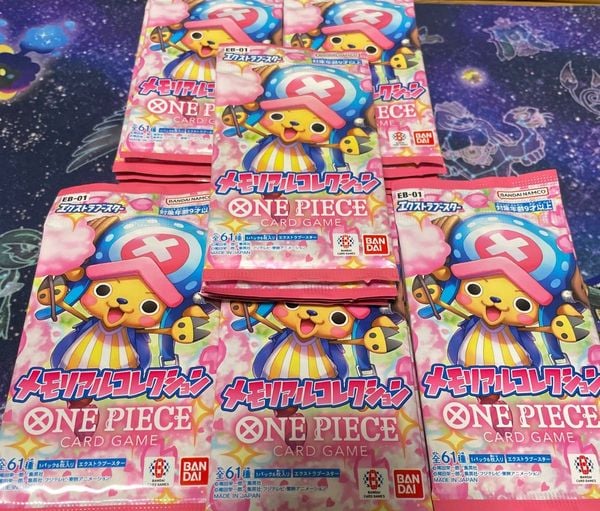 Thẻ bài One Piece Card Game Extra Booster EB-01 Memorial Collection chính hãng bandai giấy in đẹp mắt mở random ngẫu nhiên thú vị mua sưu tầm