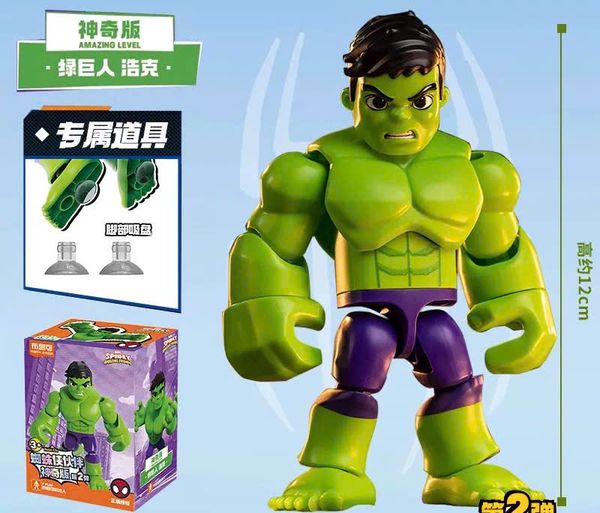 Đập hộp mô hình lắp ráp Spidey Amazing Friends Hulk Model Kit Blokees 74817 cực đẹp