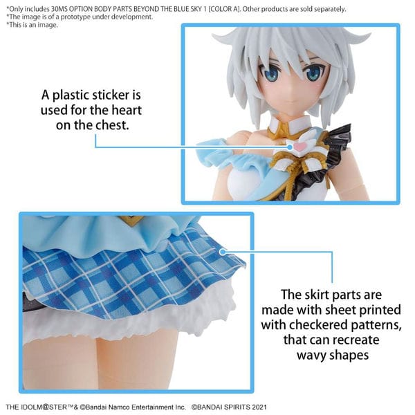 Phụ kiện custom mô hình nhân vật anime nữ Option Body Parts Beyond The Blue Sky 1 Color A 30MS