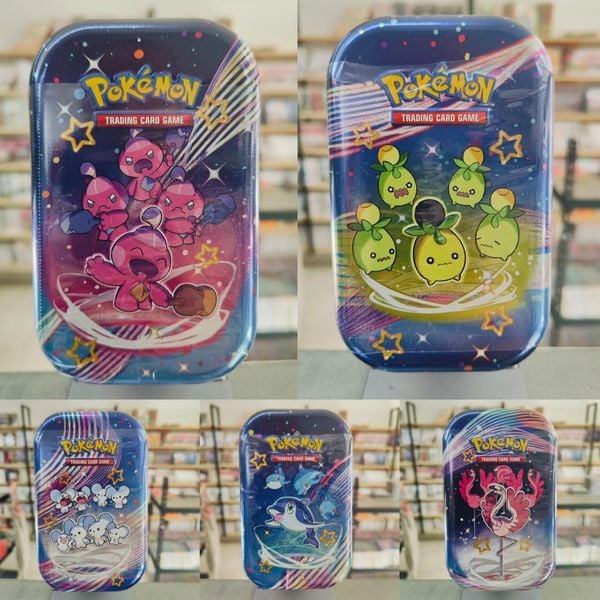 Thẻ bài Pokemon TCG Paldean Fates Mini Tin hàng thiệt chính hãng màu sắc đẹp mắt random ngẫu nhiên may mắn
