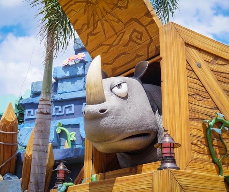 Bầu không khí rừng rậm trong series Donkey Kong xem rất hợp khi tái hiện tại Công viên