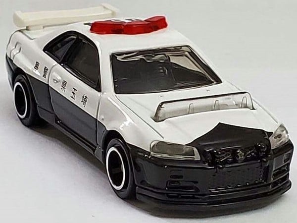 10 xe hơi mô hình Tomica No. 1 Nissan Skyline GT-R BNR34 Patrol Car thích hợp để trang trí nhà cửa bàn làm việc góc gaming