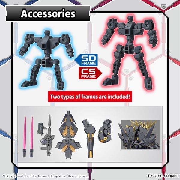 tùy biến robot Unicorn Gundam 02 Banshee Destroy Mode & Banshee Norn Parts Set SD Gundam Cross Silhouette