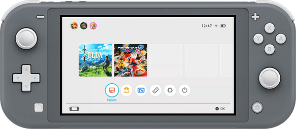 Nintendo Switch home menu hardware