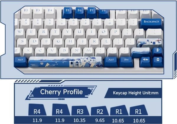 Shop gaming gear bán Bàn phím cơ AKKO 5098B Santorini RGB Hot Swap Akko V3 Piano Pro giao nhanh toàn quốc giá ưu đãi