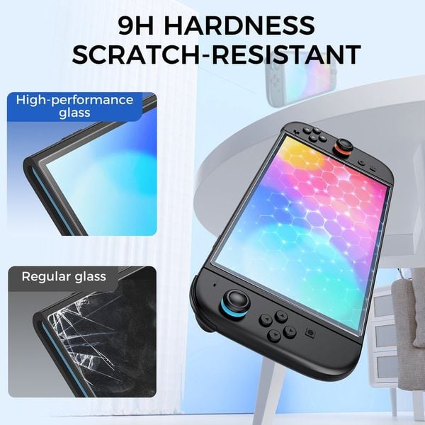 Dán Màn Hình Nintendo Switch 2 Cường Lực cao cấp giúp bảo vệ màn hình máy tránh va đập, hàng chính hãng tại nShop