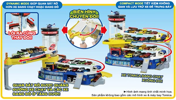 Bộ mô hình World Double Action Tomica Building có thể chuyển đổi chế độ