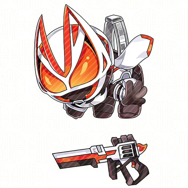 kc091 Geats Móc khóa acrylic Kamen Rider kèm vũ khí làm quà tặng fan hiệp sĩ mặt nạ