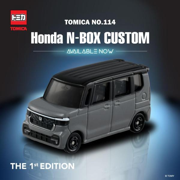 Xe mô hình đồ chơi Tomica No. 114 Honda N Box Special First Edition chính hãng Takara Tomy