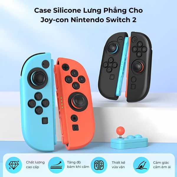 Case Silicone Lưng Phẳng Cho Joy-con Nintendo Switch 2 - Orange Blue IINE L1089 nShop giao hàng lấy ngay
