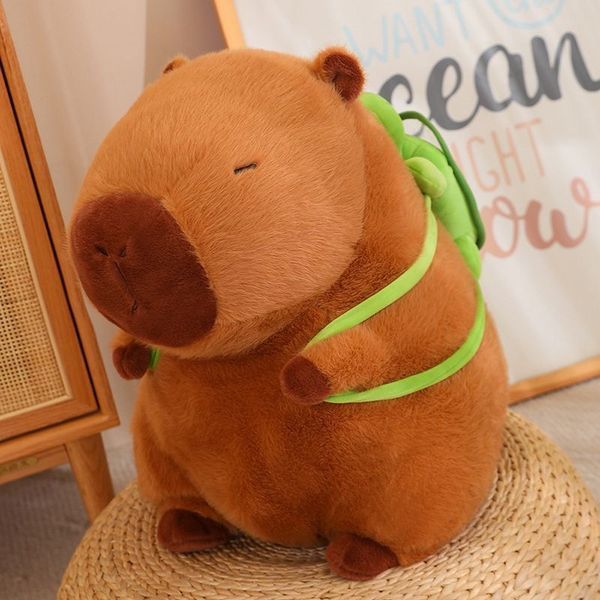 Thú bông chuột lang nước Capybara cõng rùa có kích thước phù hợp và thiết kế tỉ mỉ